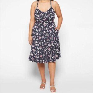 Nine Britton Dress Angie Blue Floral Print Sleeveless